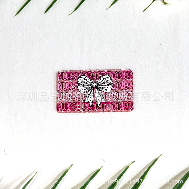 Wholesale 10pcs/ pack Sequin Acrylic DIY Accessories - Nurse Series